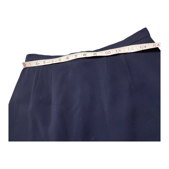 Anne Klein Women Dress Suit Navy Blue Skirt Zipper Lined Size 6 - Picture 8 of 9